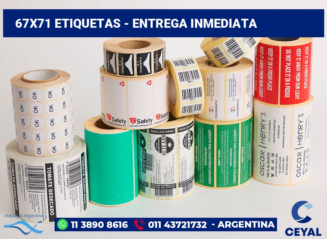67x71 Etiquetas