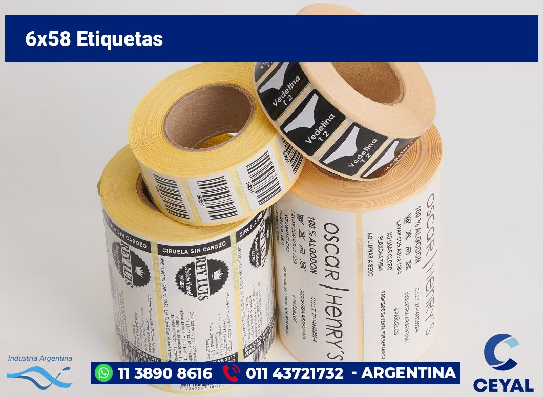 6x58 Etiquetas