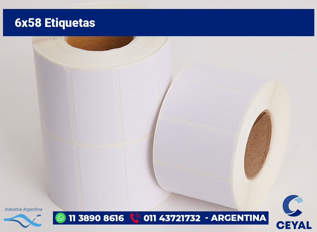 6×58 Etiquetas