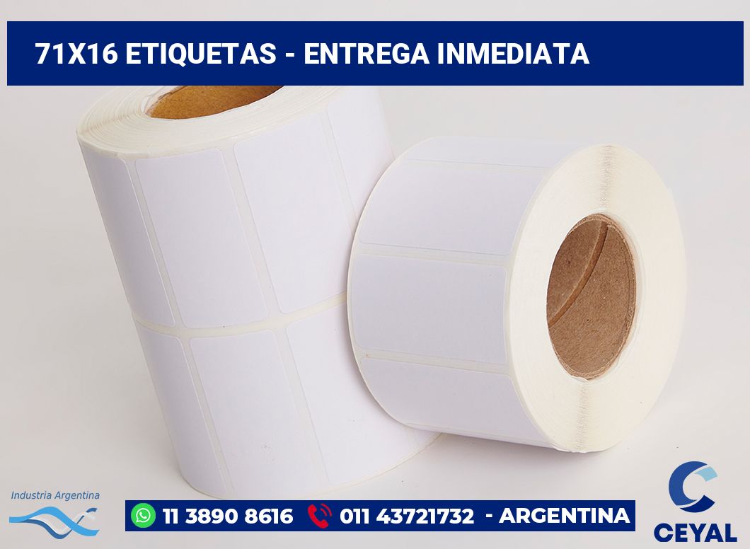 71x16 Etiquetas