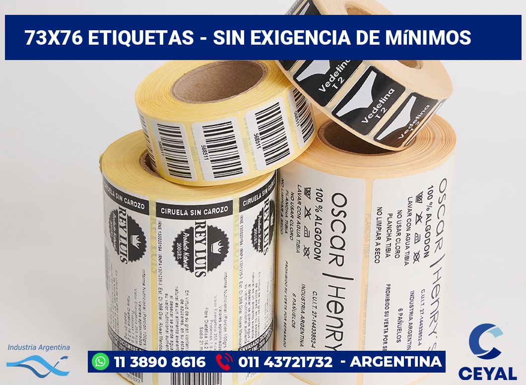 73x76 Etiquetas
