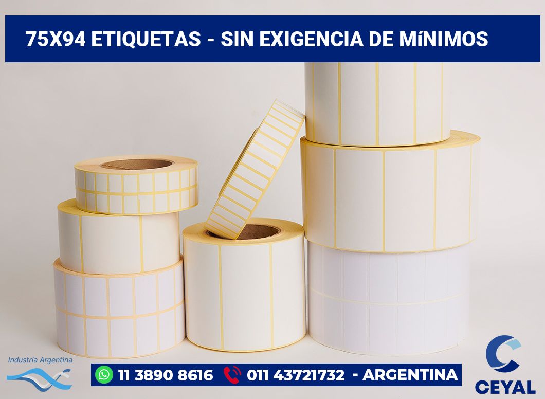 75×94 Etiquetas