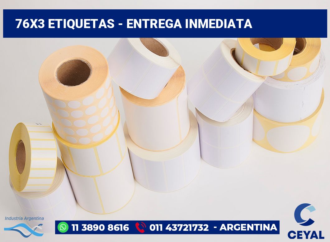 76×3 Etiquetas