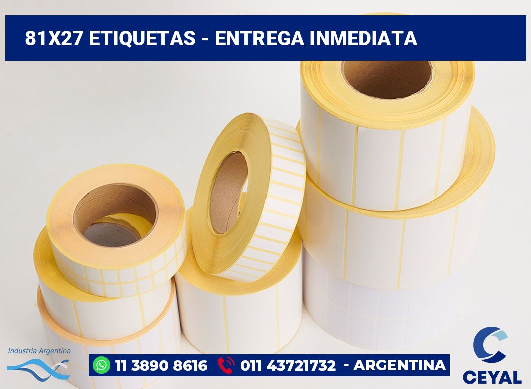 81x27 Etiquetas