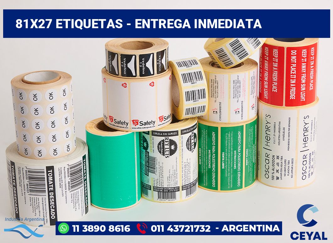 81×27 Etiquetas