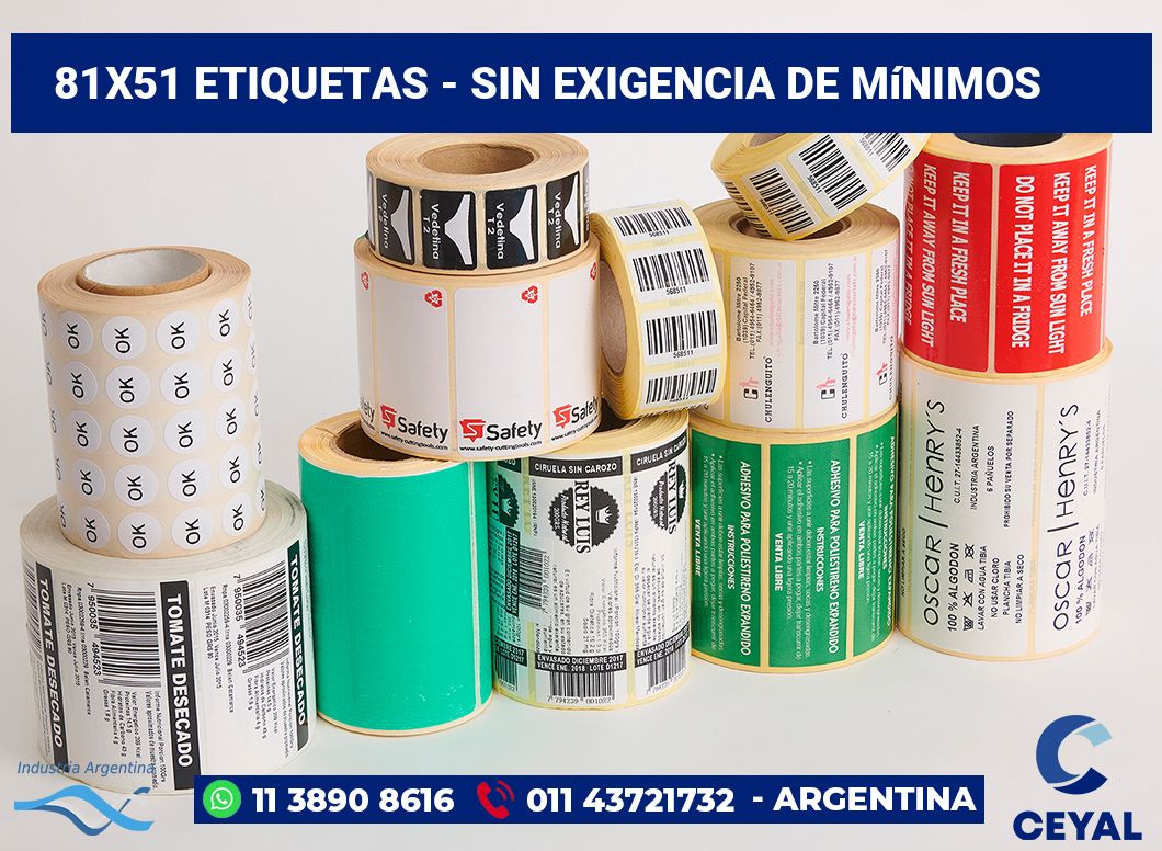 81×51 Etiquetas