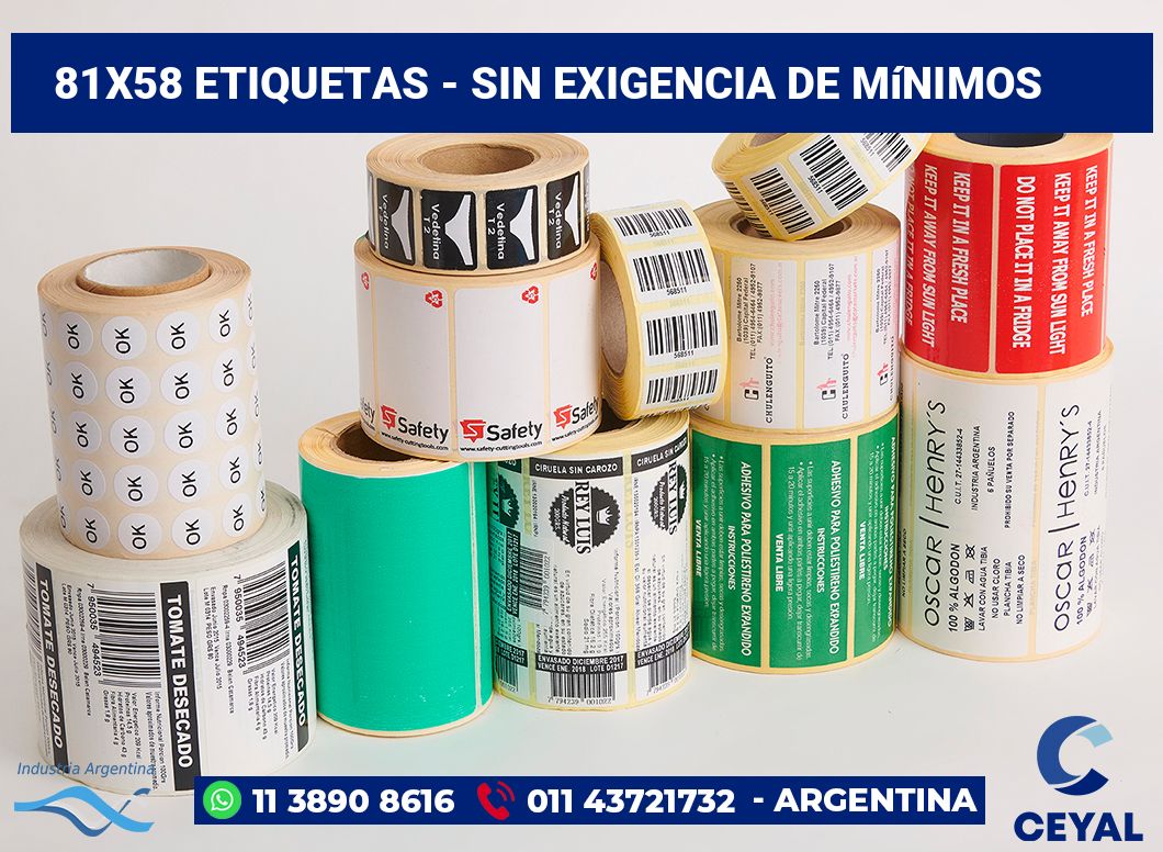 81×58 Etiquetas