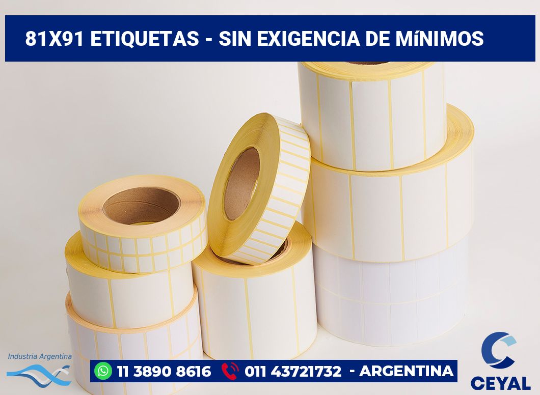 81x91 Etiquetas