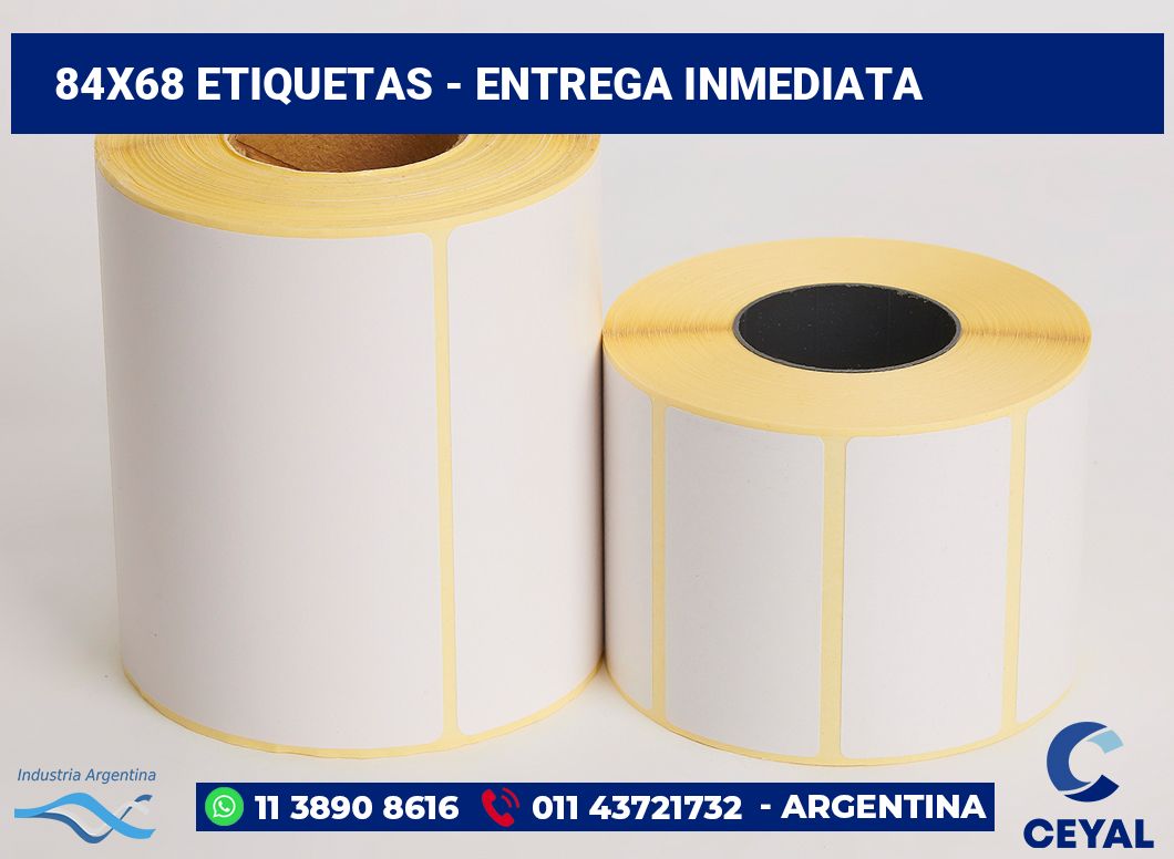 84×68 Etiquetas