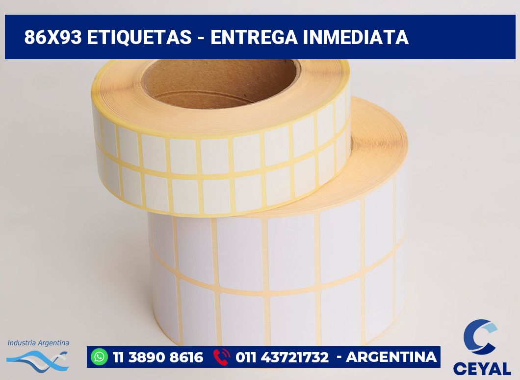 86x93 Etiquetas