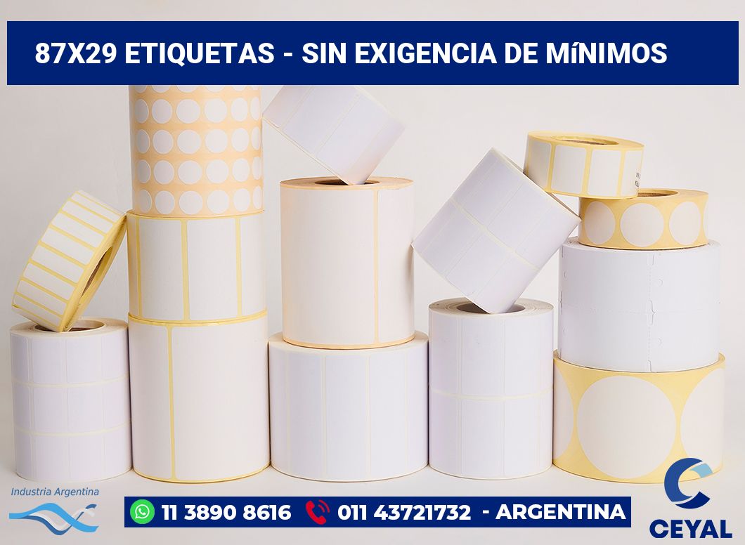 87x29 Etiquetas