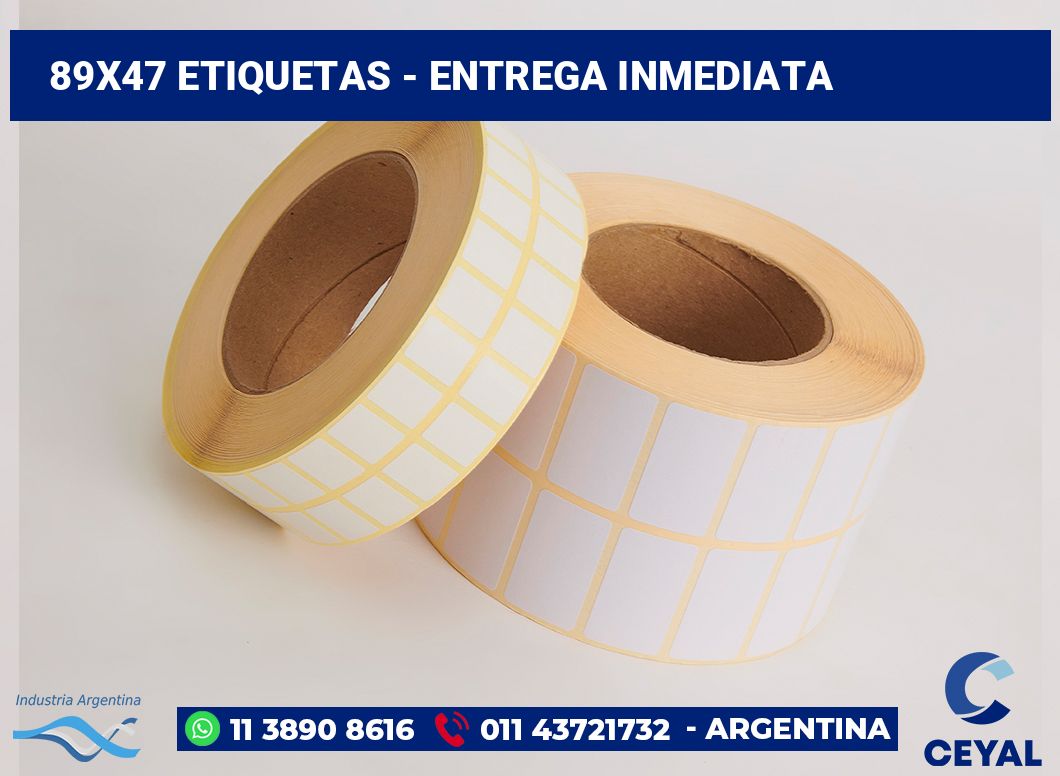 89×47 Etiquetas