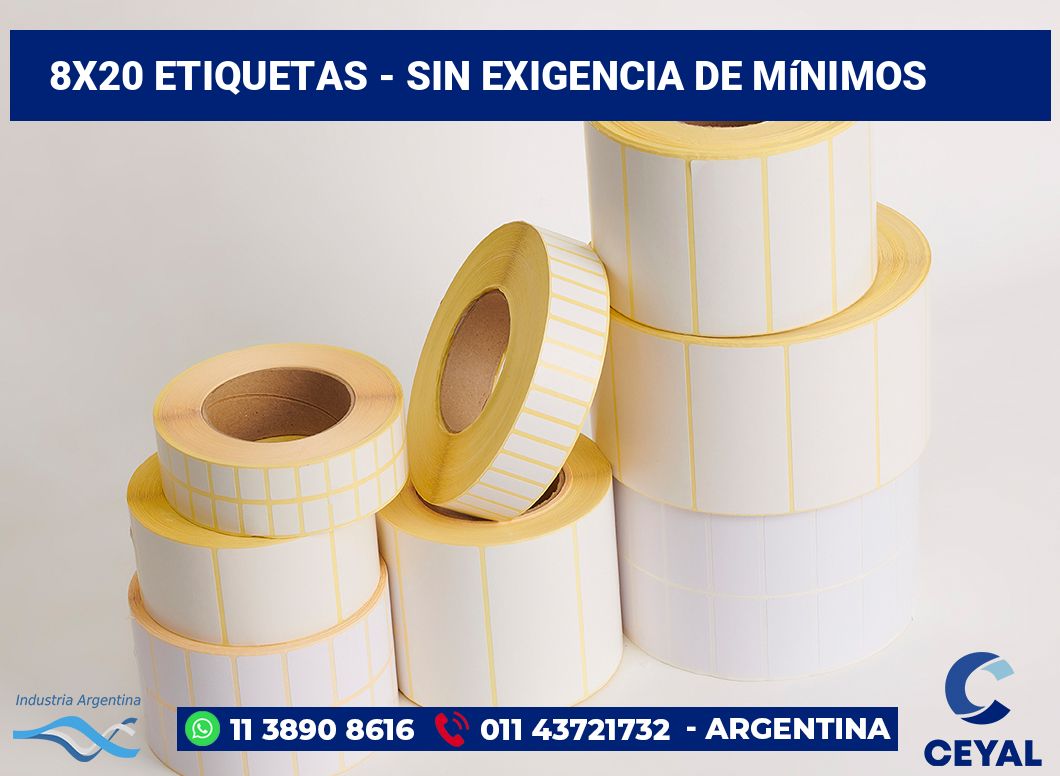8×20 Etiquetas