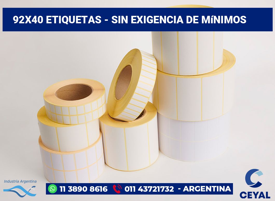 92x40 Etiquetas