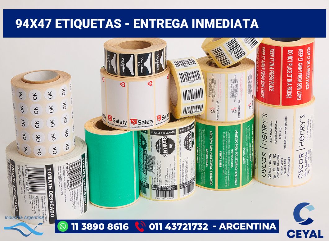 94×47 Etiquetas