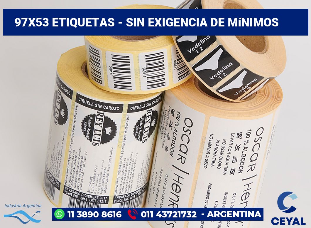 97×53 Etiquetas