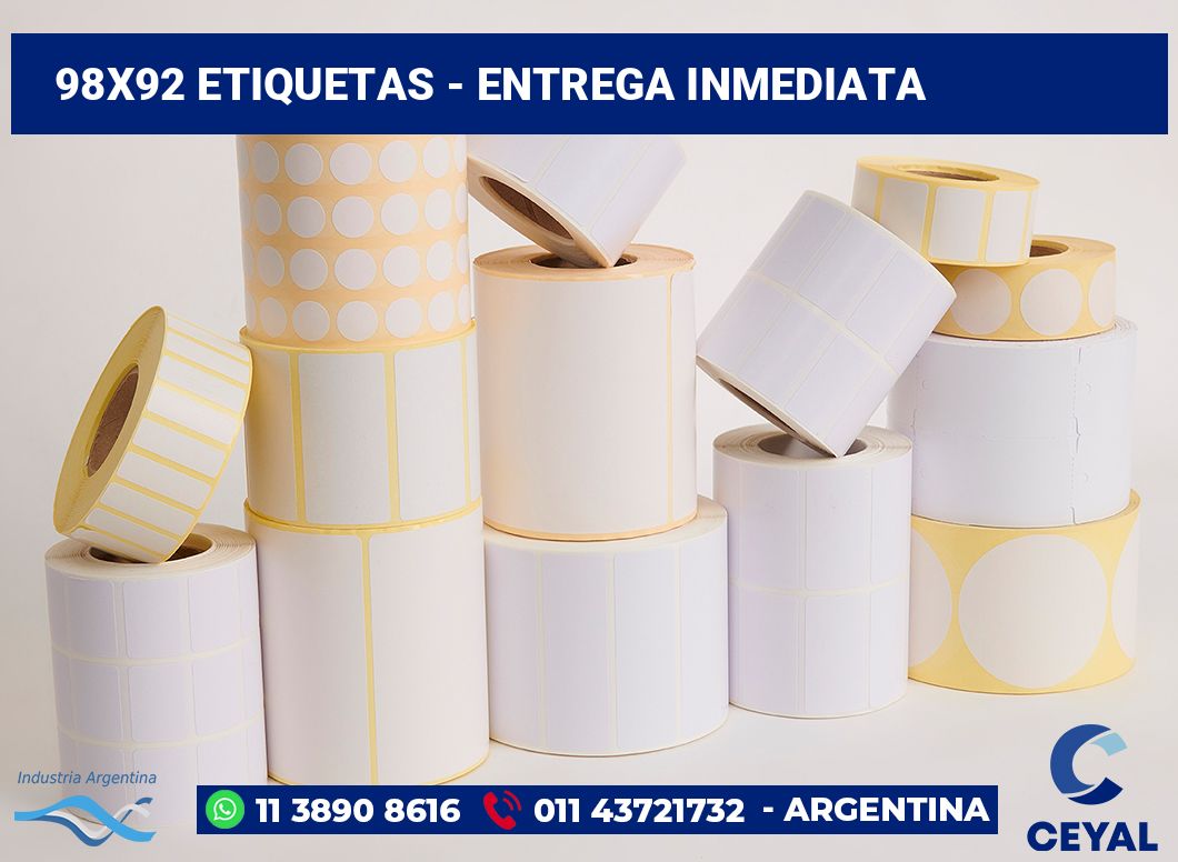 98×92 Etiquetas