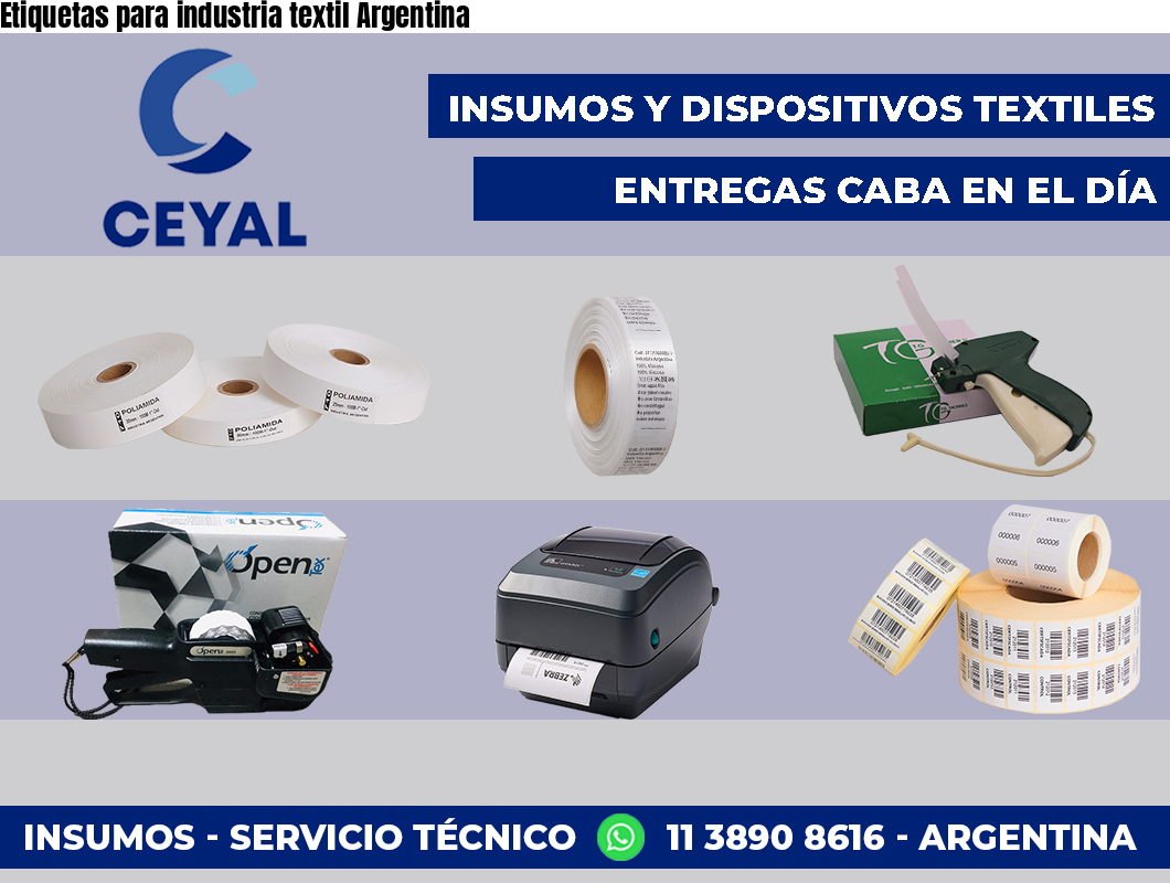 Etiquetas para industria textil Argentina