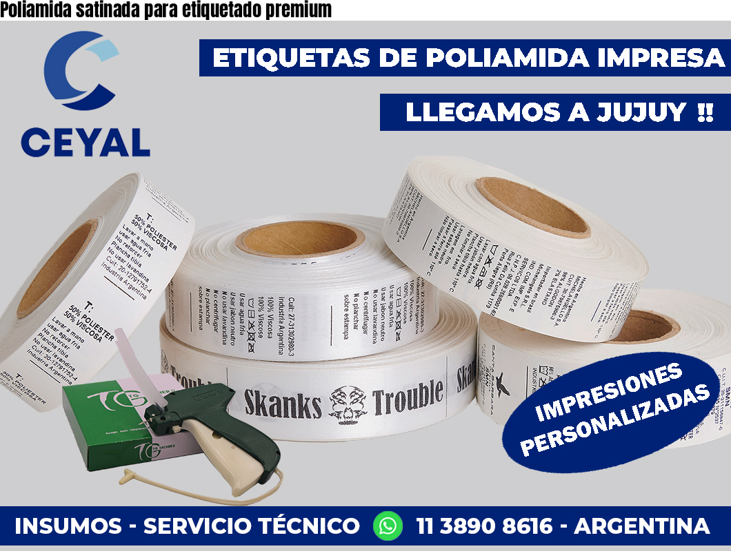 Poliamida satinada para etiquetado premium