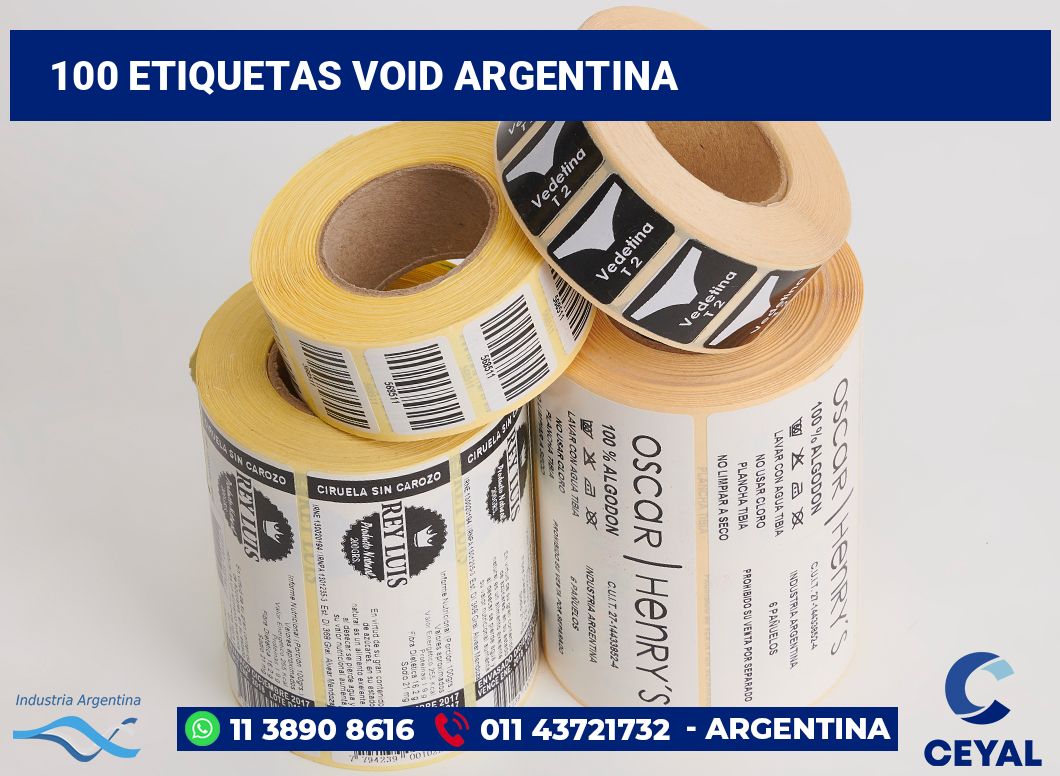 100 Etiquetas void argentina
