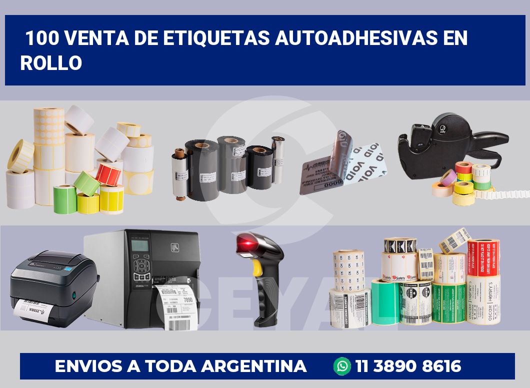 100 Venta de etiquetas autoadhesivas en rollo