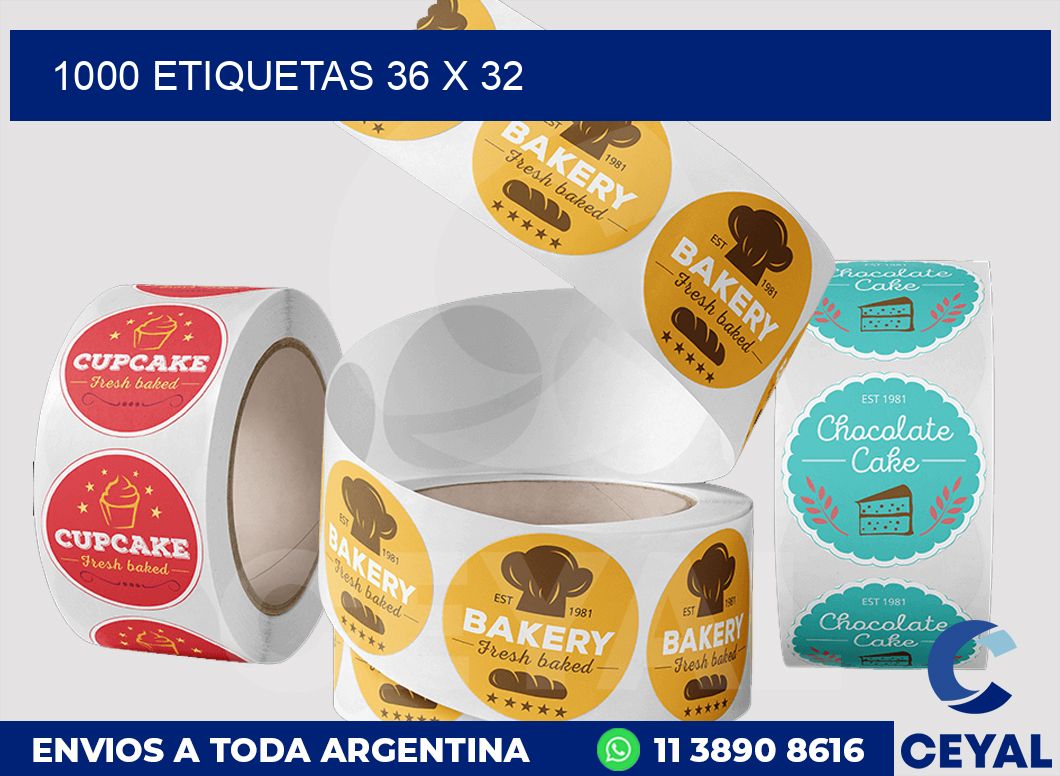 1000 etiquetas 36 x 32