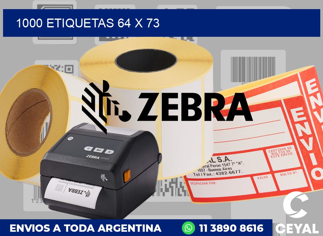 1000 etiquetas 64 x 73
