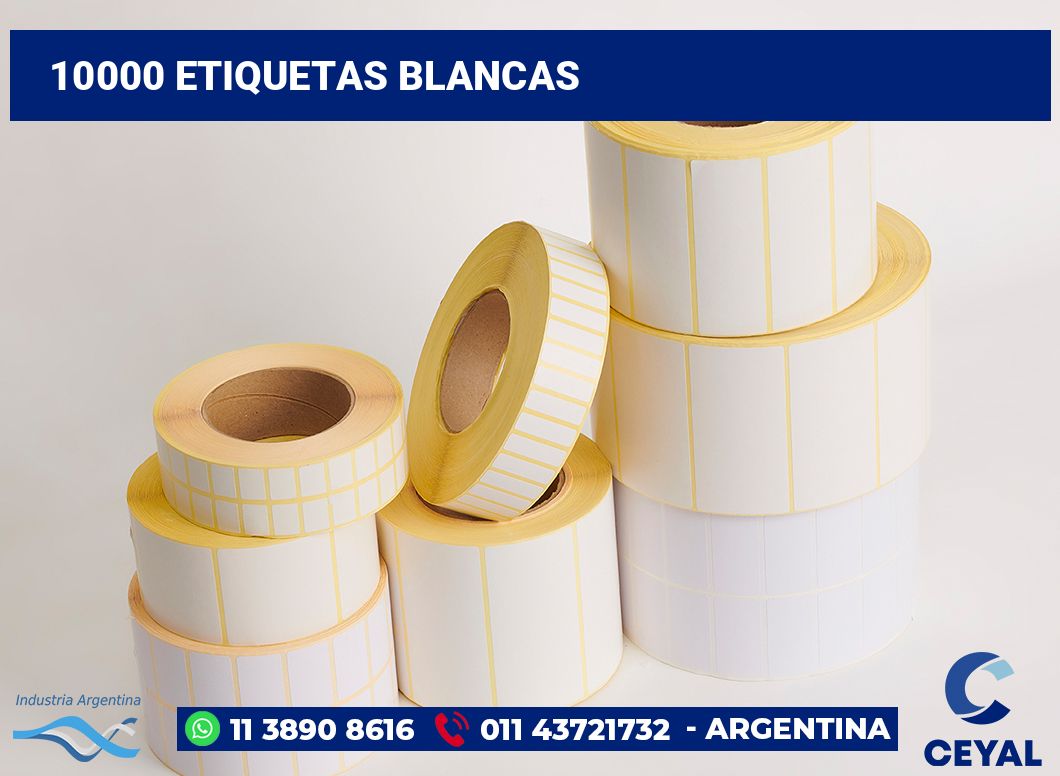 10000 Etiquetas blancas