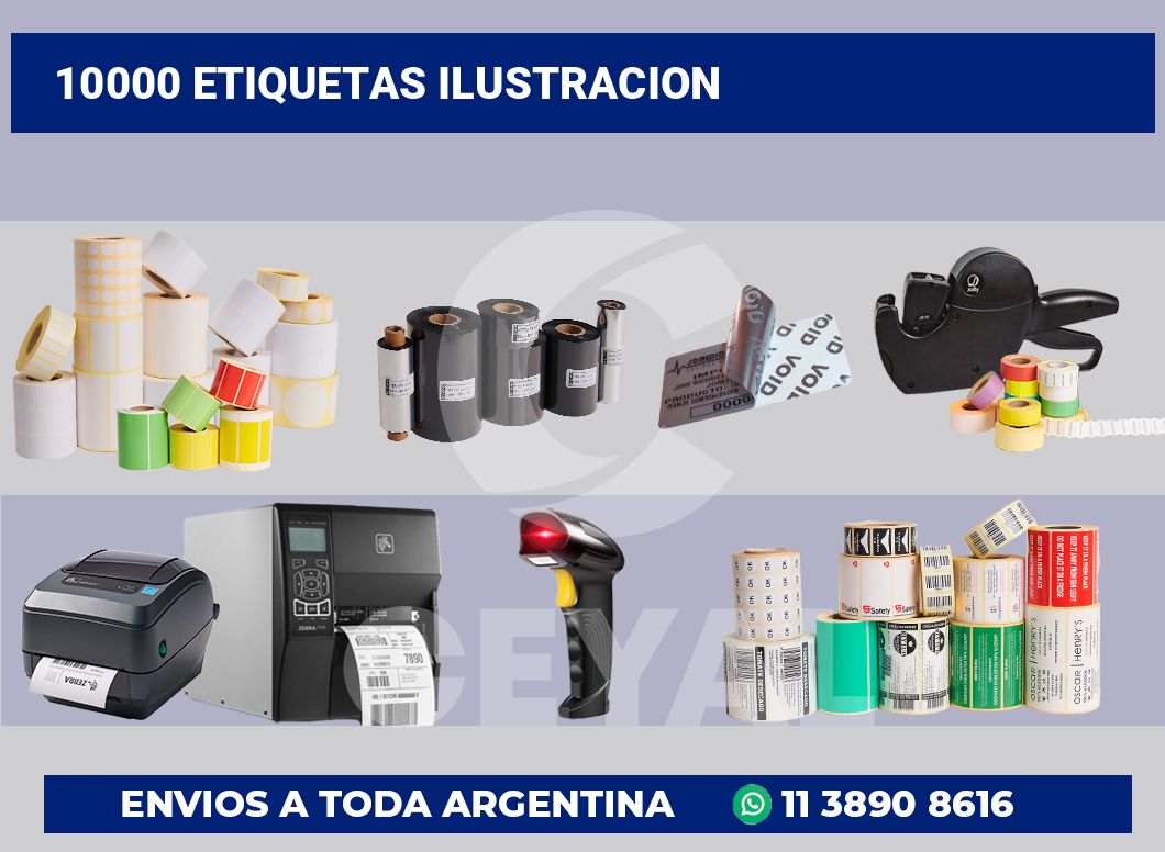10000 Etiquetas ilustracion