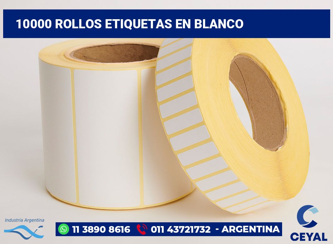 10000 Rollos etiquetas en blanco
