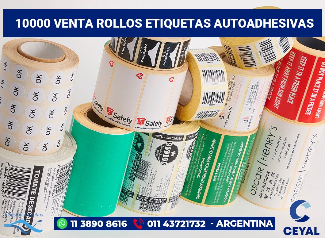 10000 Venta rollos etiquetas autoadhesivas