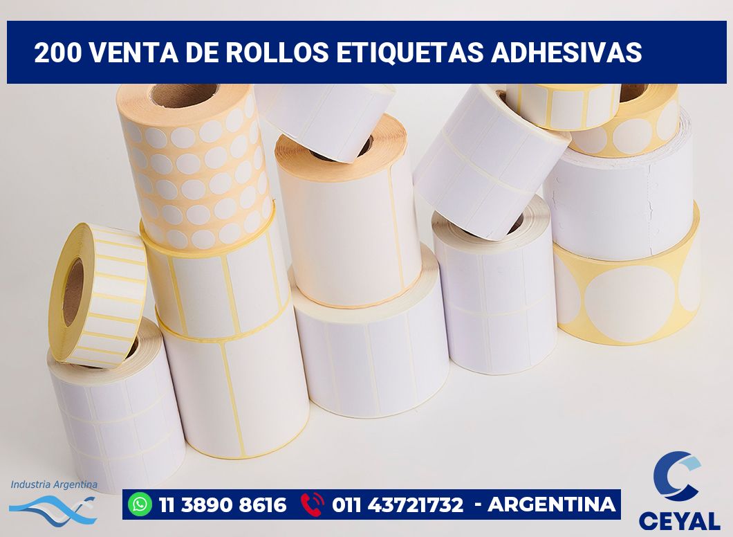200 Venta de rollos etiquetas adhesivas