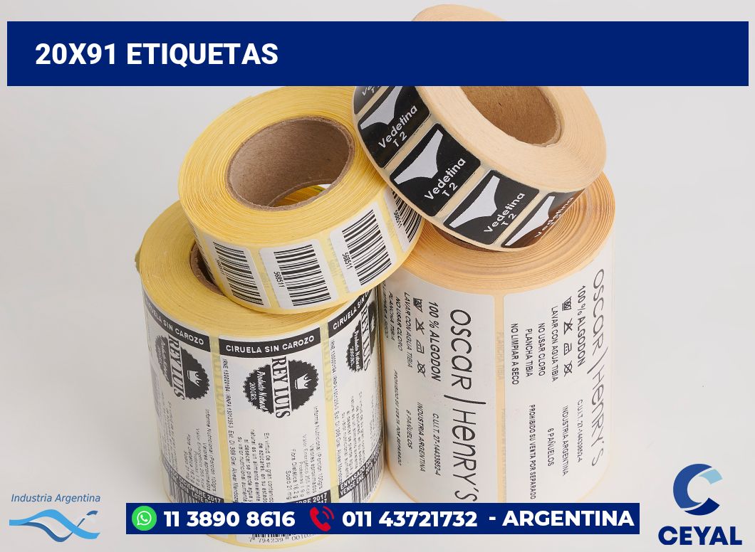 20x91 Etiquetas