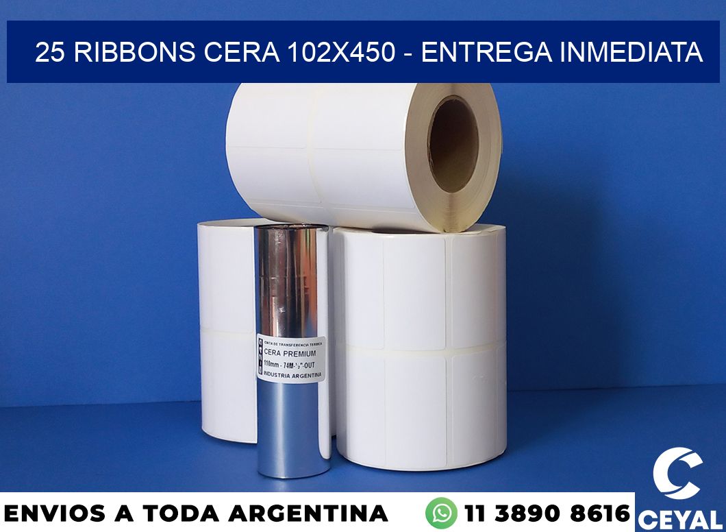 25 Ribbons cera 102×450 – Entrega inmediata