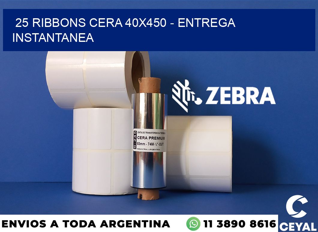 25 Ribbons cera 40x450 - entrega instantanea