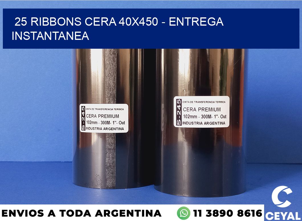 25 Ribbons cera 40×450 – entrega instantanea