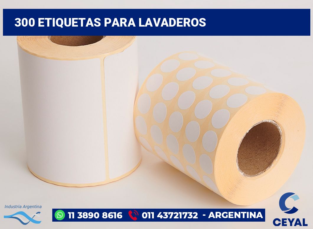 300 Etiquetas para lavaderos