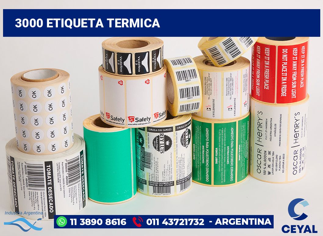 3000 Etiqueta termica