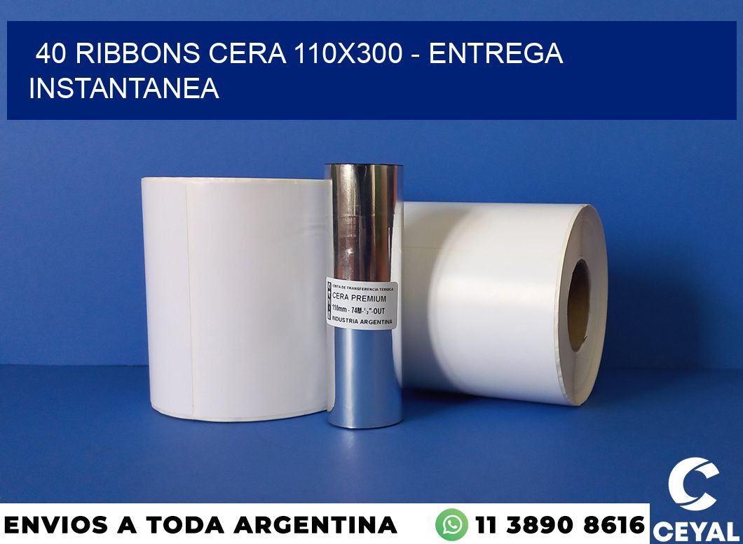 40 Ribbons cera 110×300 – entrega instantanea