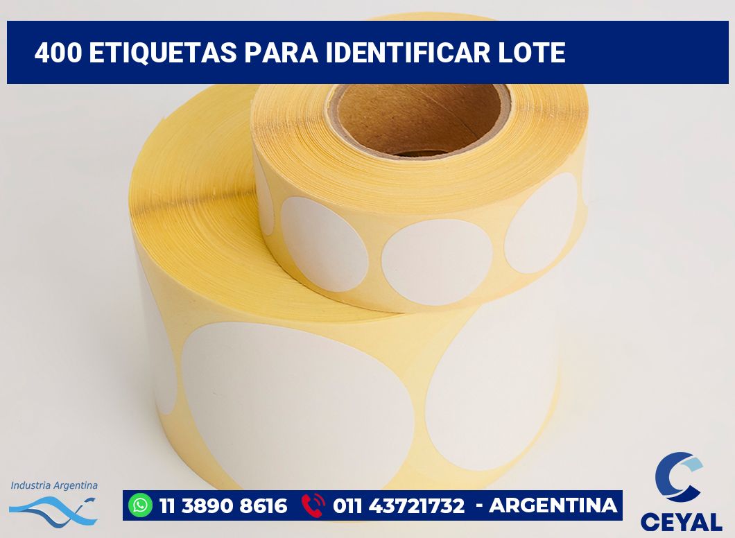 400 Etiquetas para identificar lote