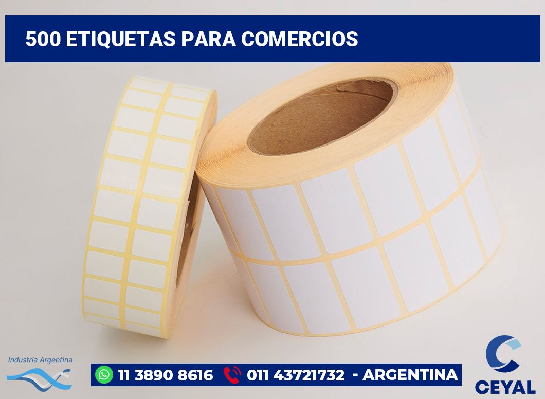 500 Etiquetas para comercios