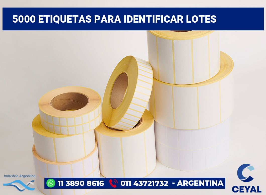 5000 Etiquetas para identificar lotes