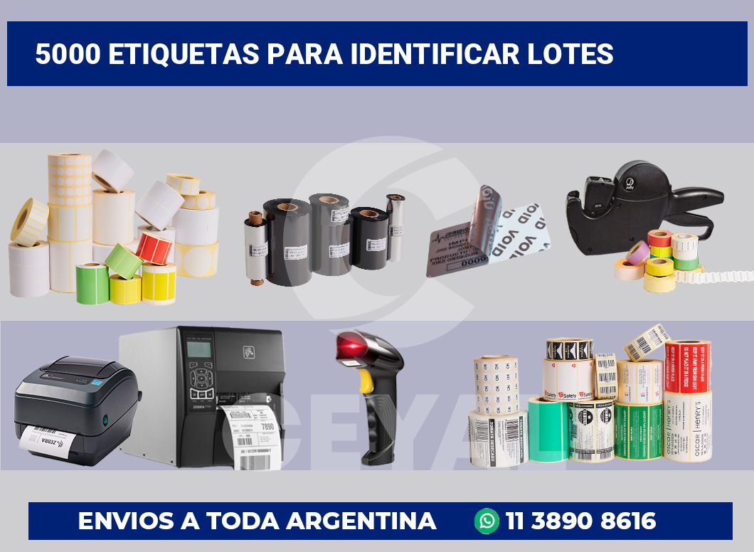 5000 Etiquetas para identificar lotes