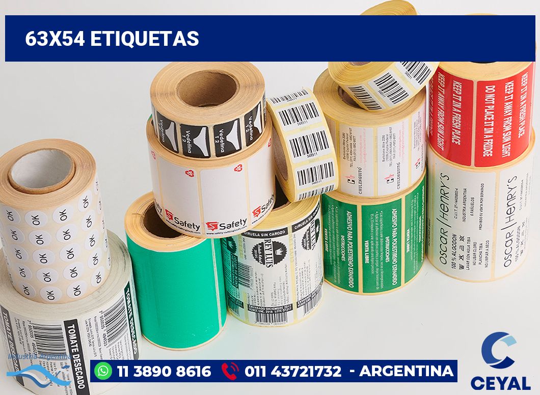 63x54 Etiquetas
