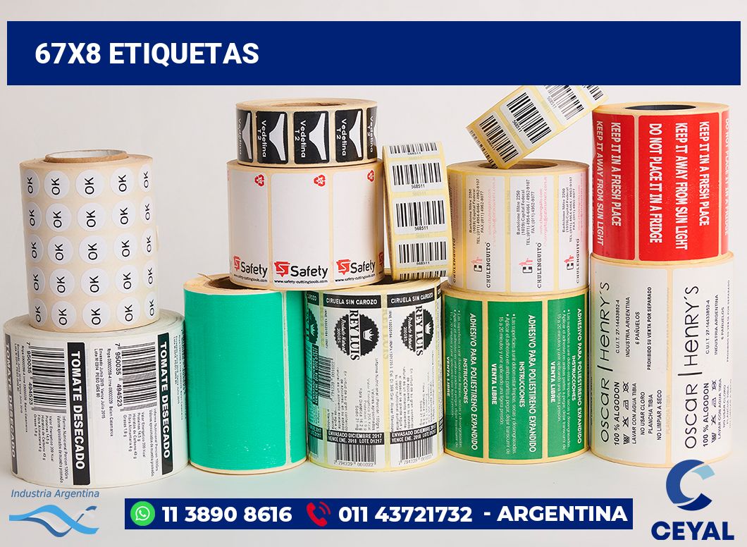 67x8 Etiquetas