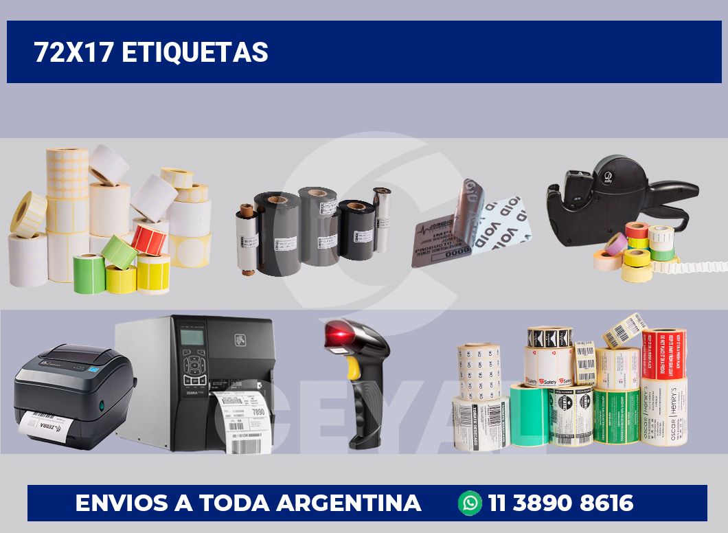 72×17 Etiquetas