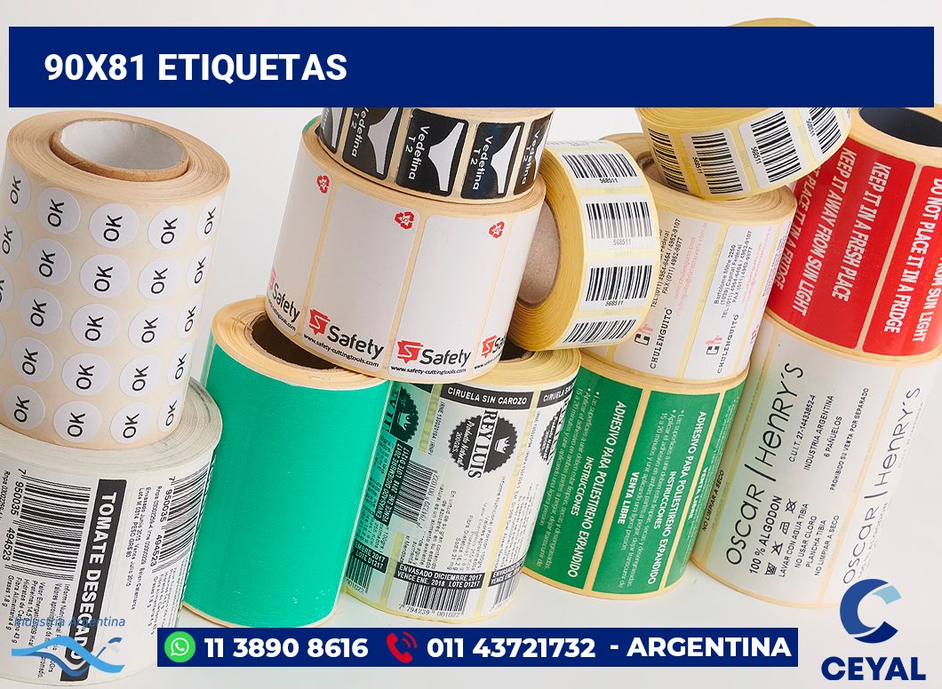 90x81 Etiquetas