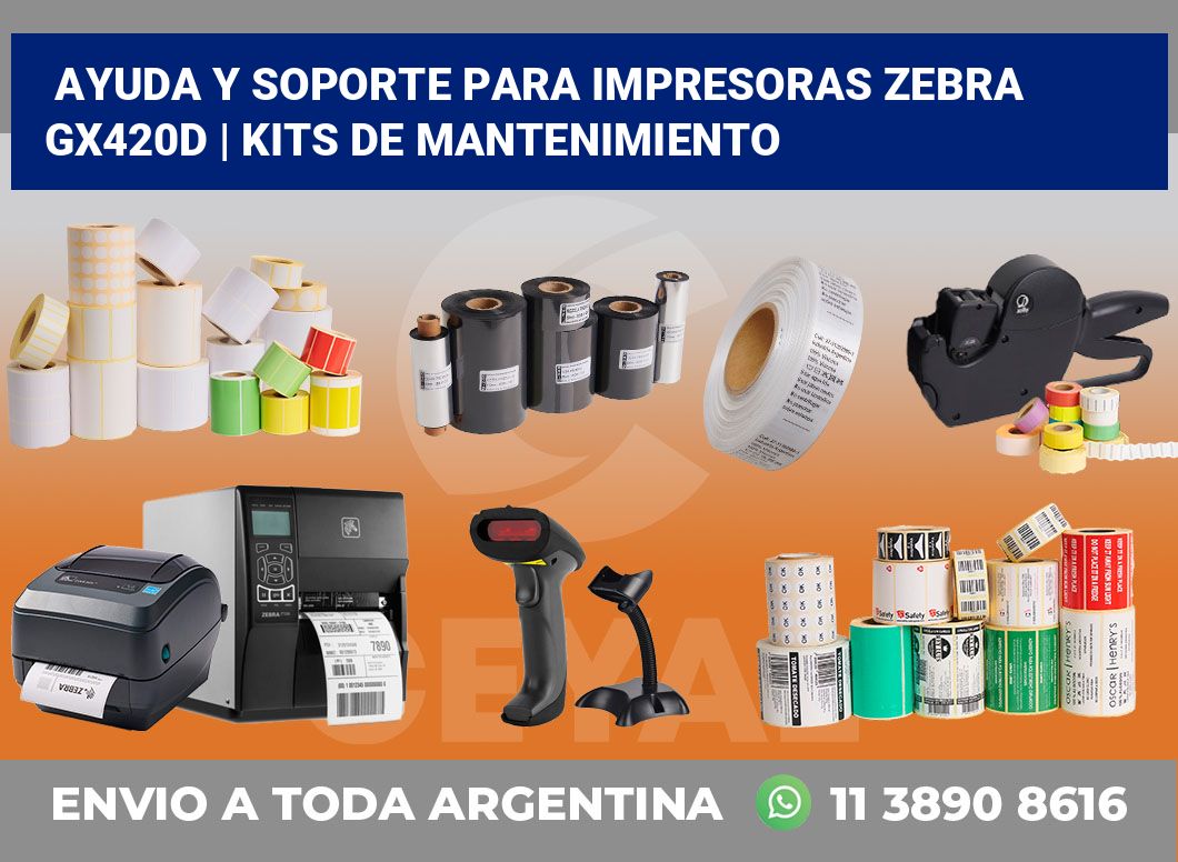 Ayuda y soporte para impresoras Zebra GX420d | Kits de mantenimiento
