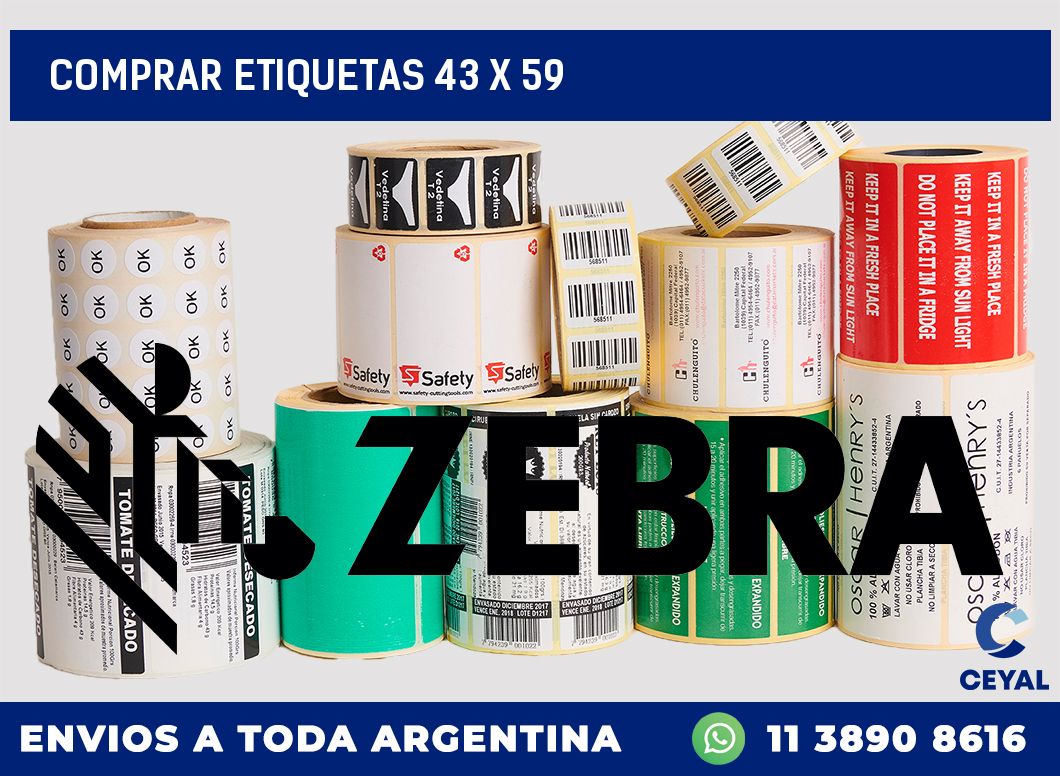 Comprar etiquetas 43 x 59
