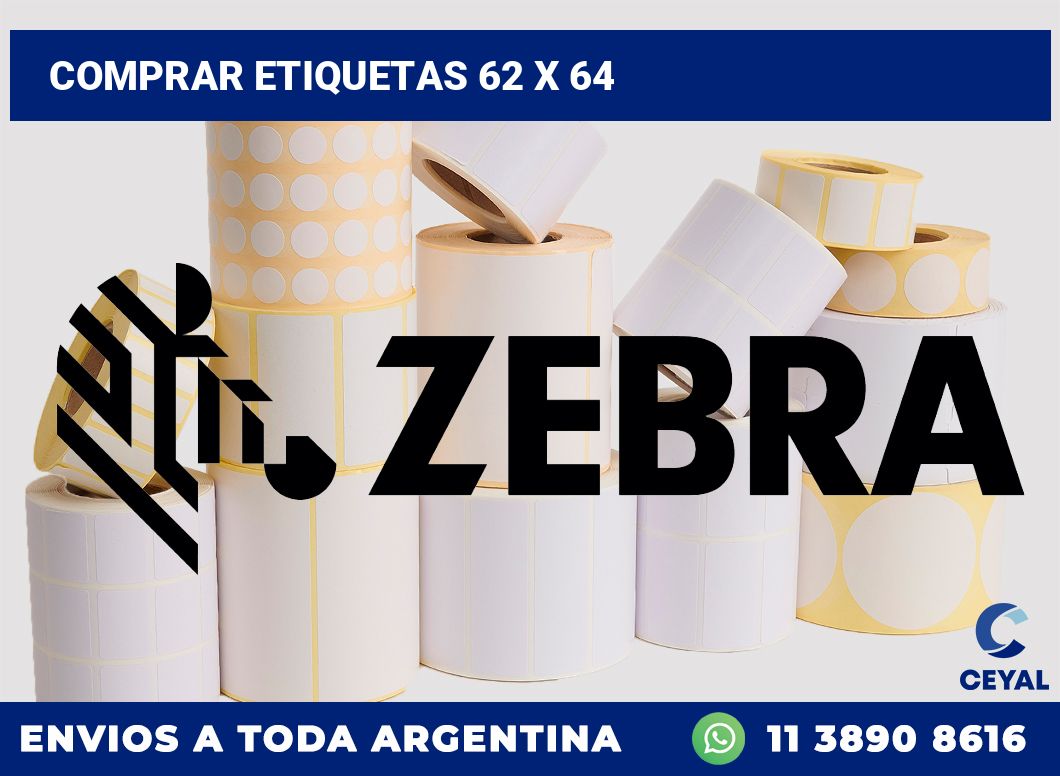 Comprar etiquetas 62 x 64